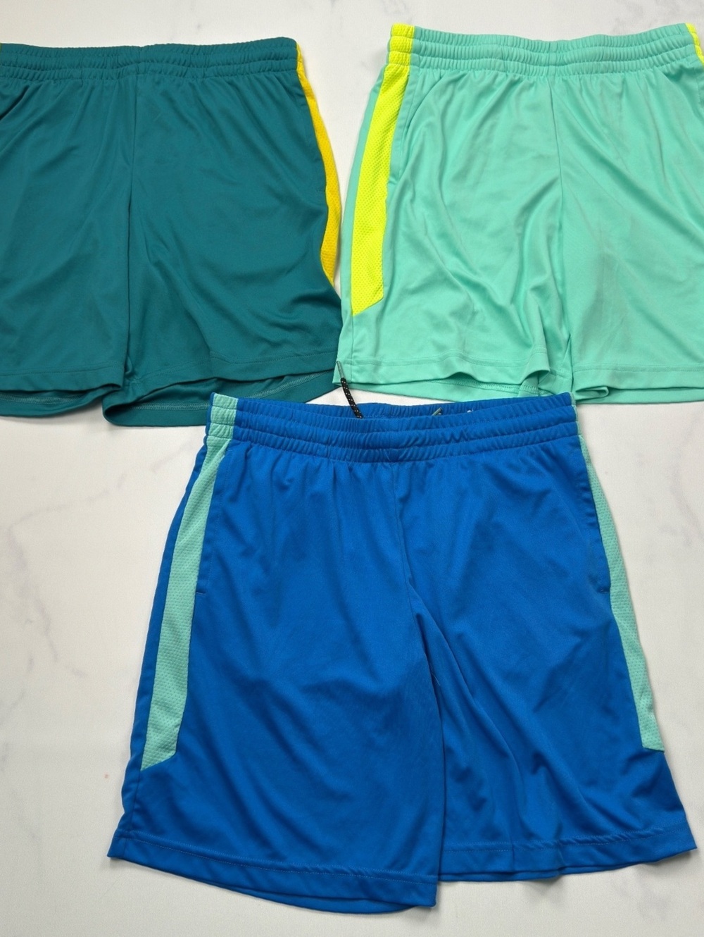 Tek Gear Athletic Shorts Colorblock Design - L Husky Boys Lot of 3